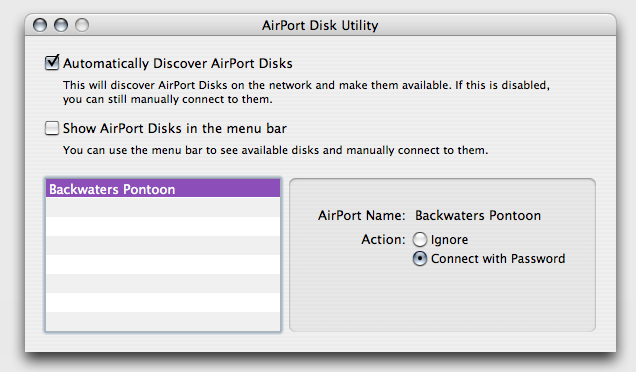 Airport Disk utility