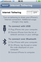 Turn on tethering from the Network pane