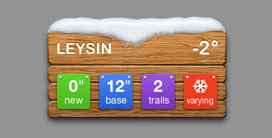 Leysin Skiing Conditions Widget