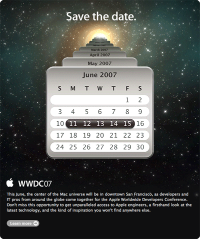 WWDC07 Save The Date